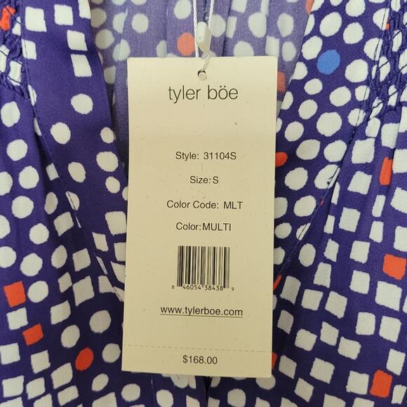 Tyler Boe Paige Flutter Sleeve Top in Blue Multi Small - Picture 7 of 9